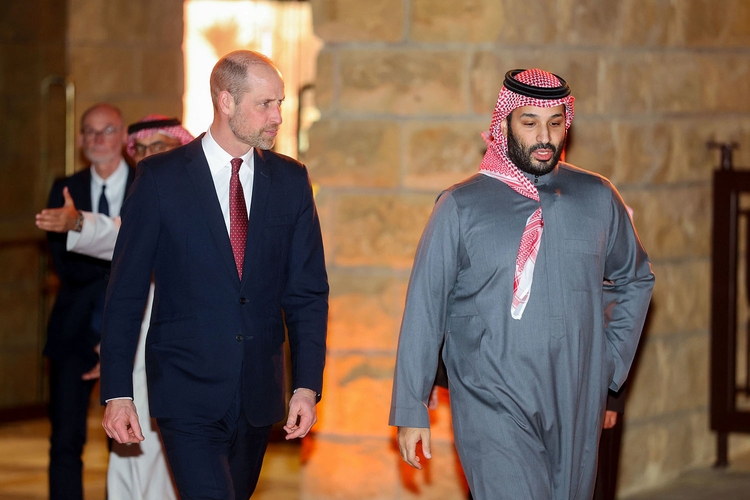 Future kings meet in Saudi Arabia but Epstein revelations loom over Prince William
